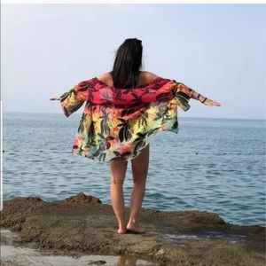 Vibrant summer swim cover up